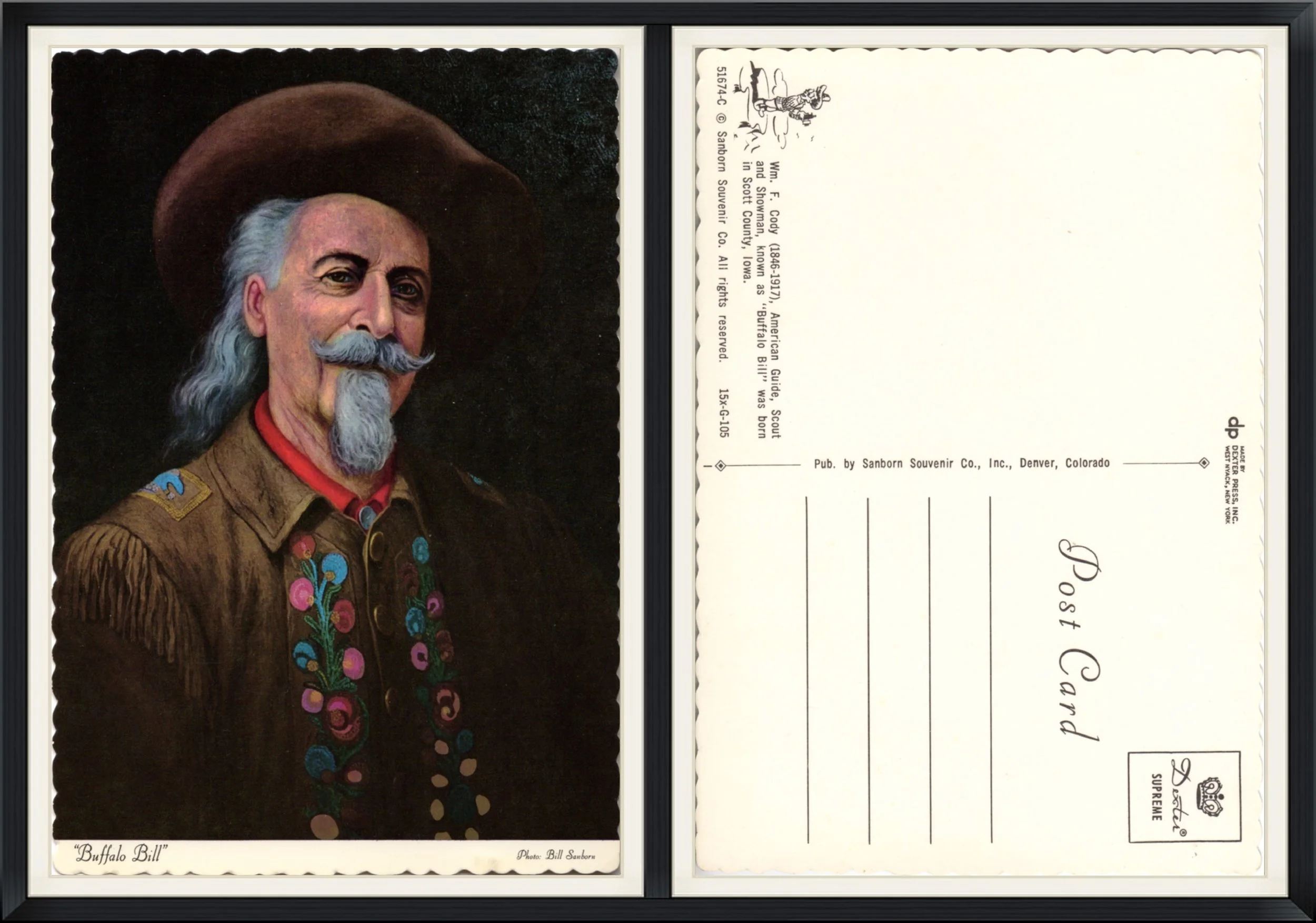 Buffalo Bill - Photo by Bill Sanborn - 51674-C - 15x-G-105 - Printed Postcard