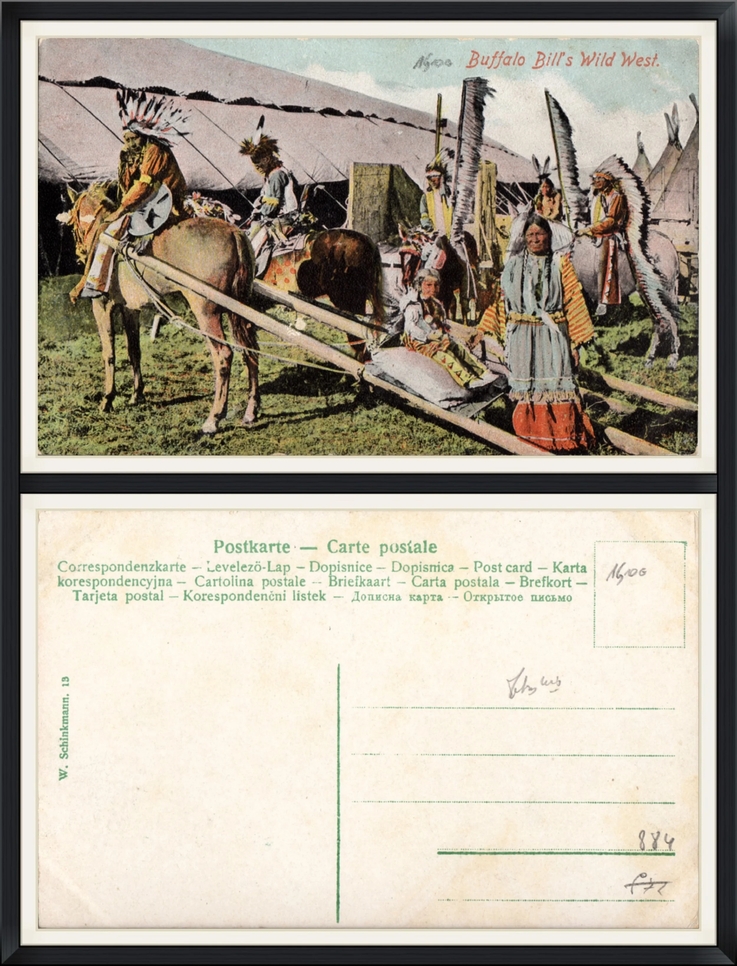 Buffalo Bill's Wild West - Postkarte - Carte Postale - W. Schinkmann. 13 - Printed Postcard