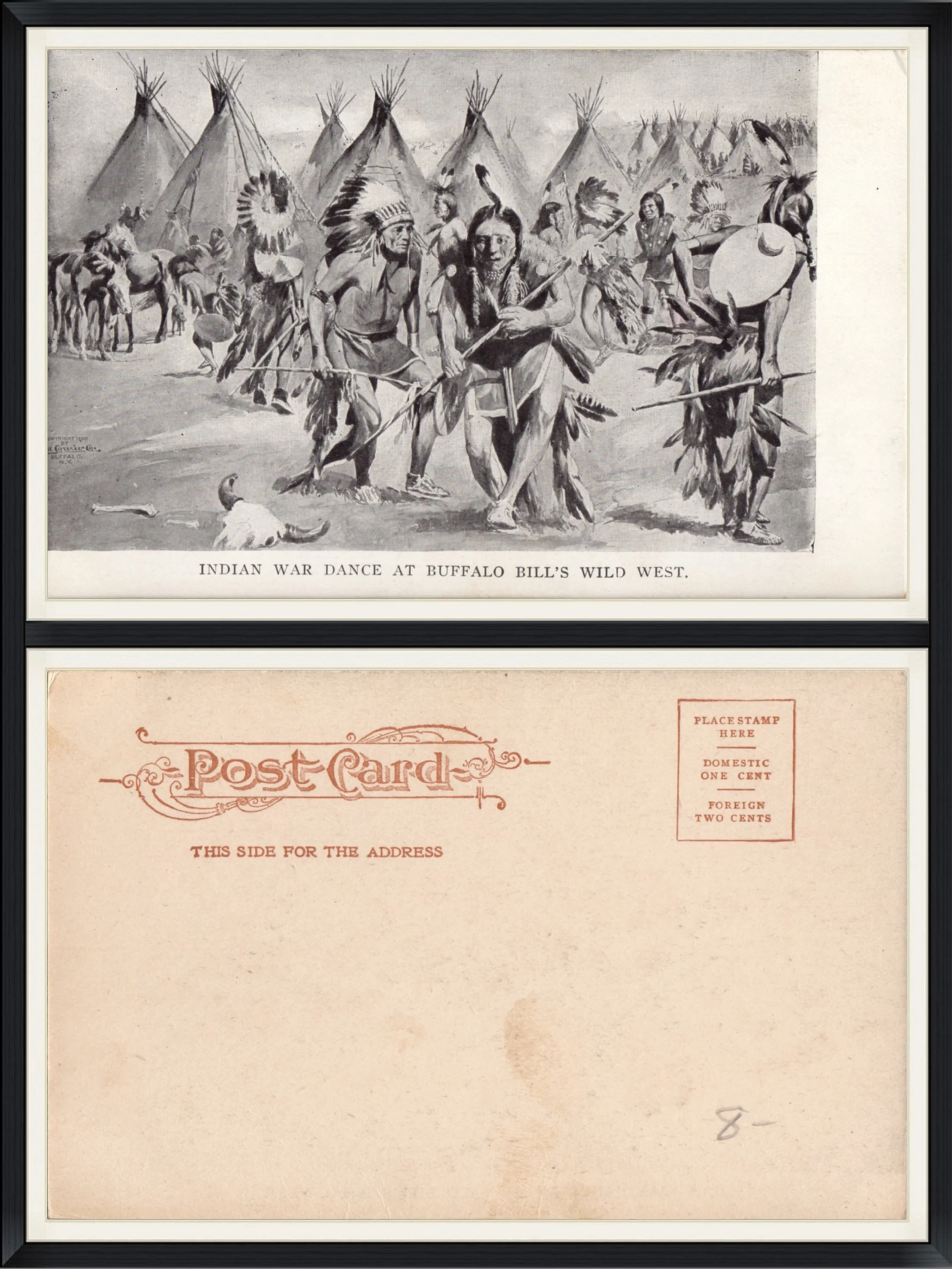 Indian War Dance at Buffalo Bill's Wild West - Printed Postcard
