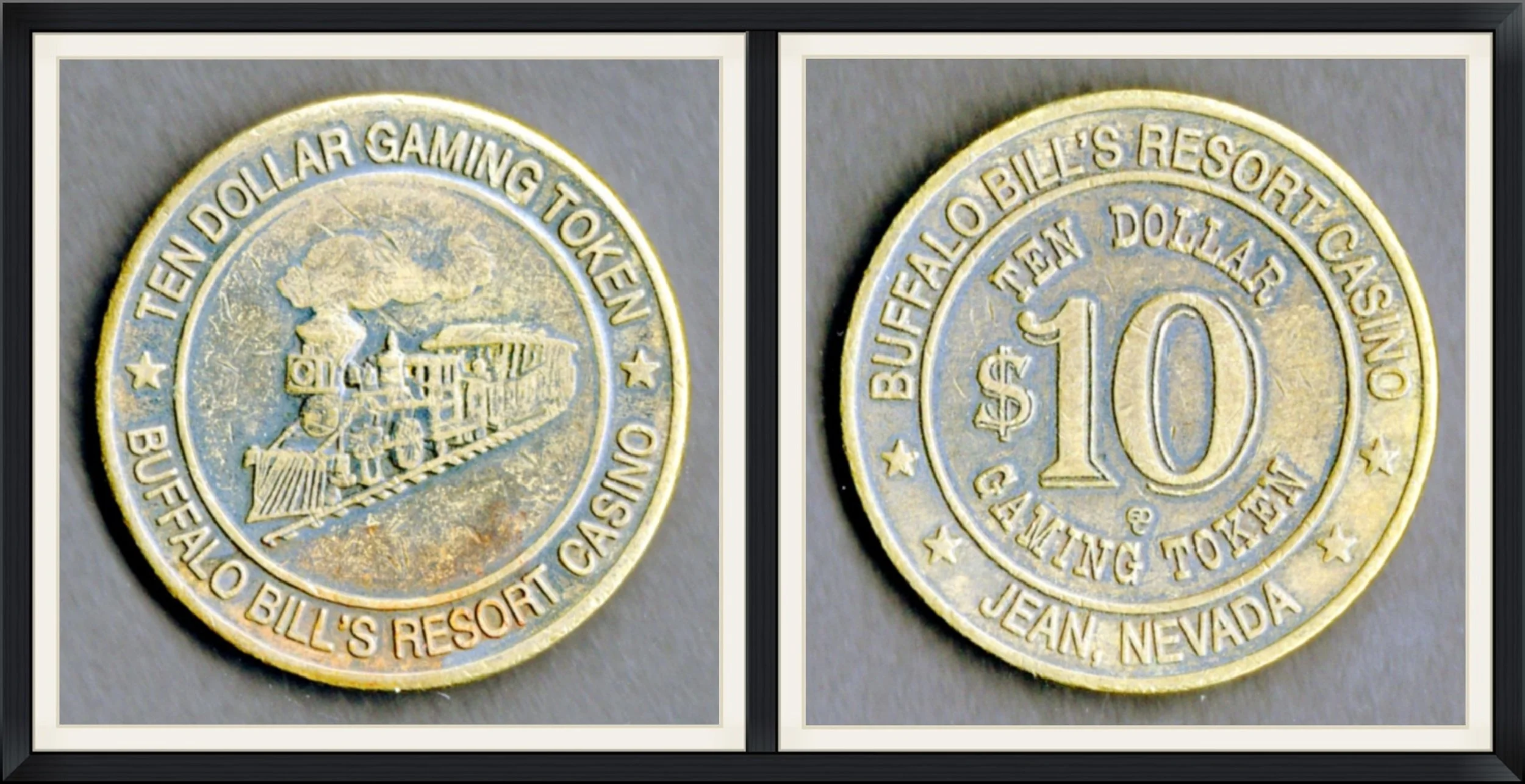 Ten $10 Dollar Gaming Token - Buffalo Bill's Resort Casino - Jean Nevada - Coin