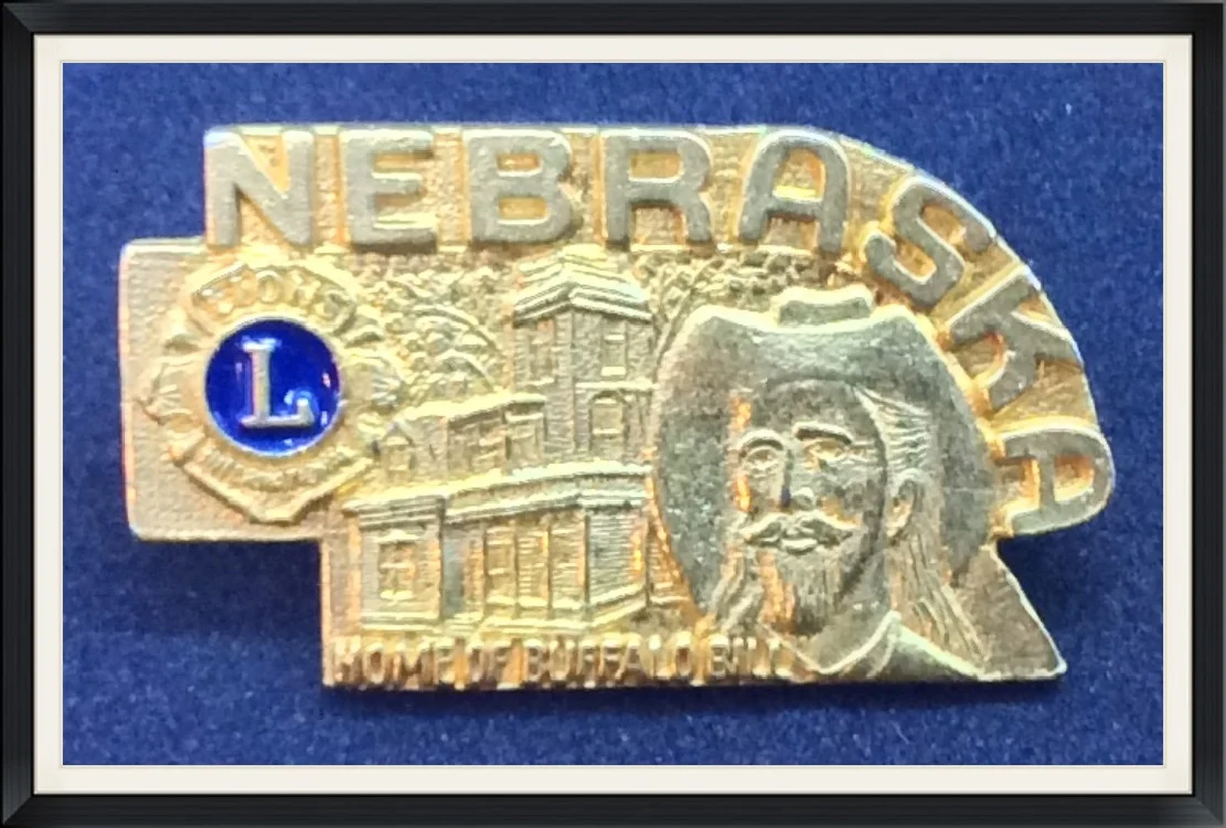 Nebraska - Buffalo Bill - Lions Club - Pinback