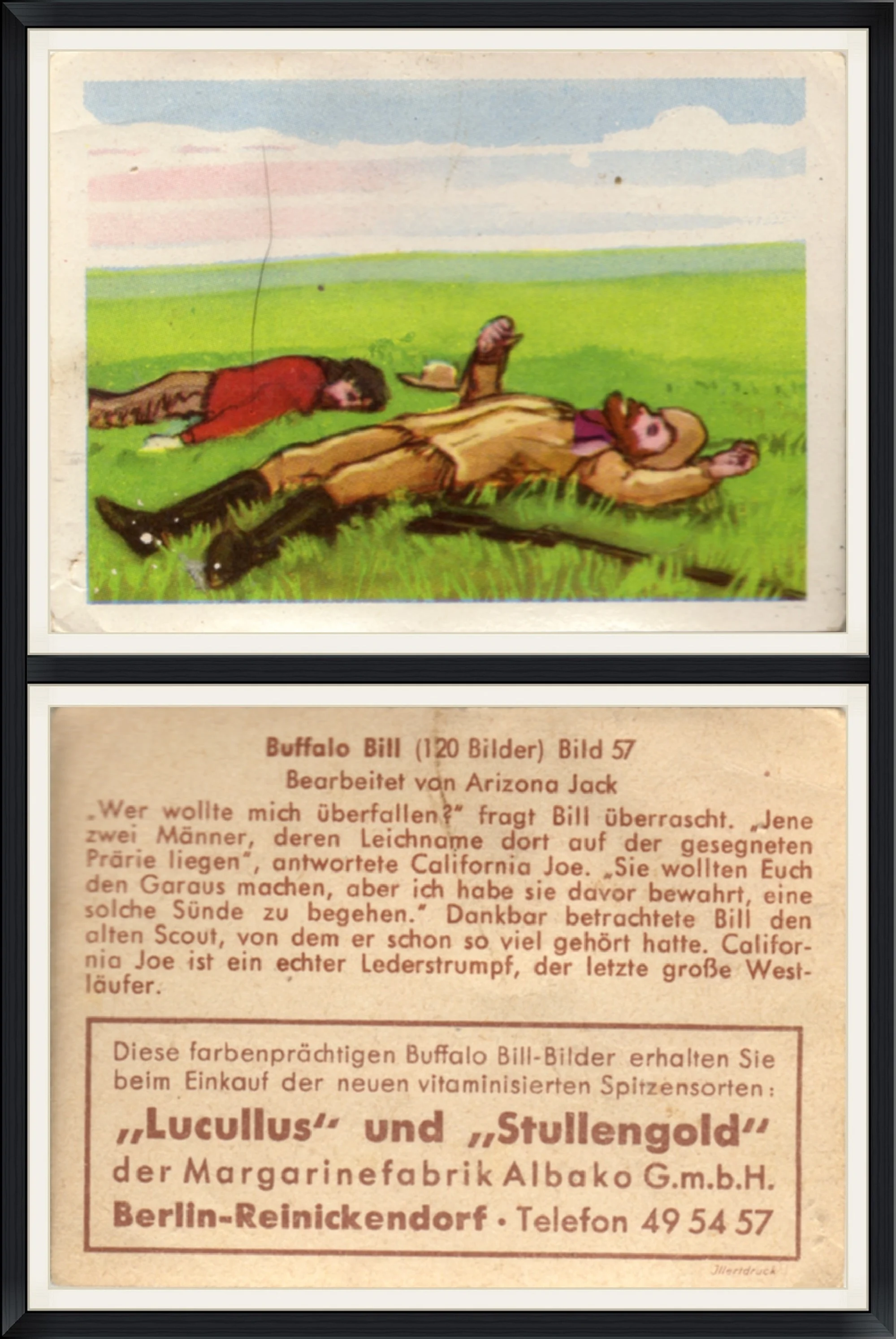 Buffalo Bill (120 Bilder) Bild 57 - Bearbeitet Von Arizona Jack - "Lucullus" and "Stullengold" - Trading Card
