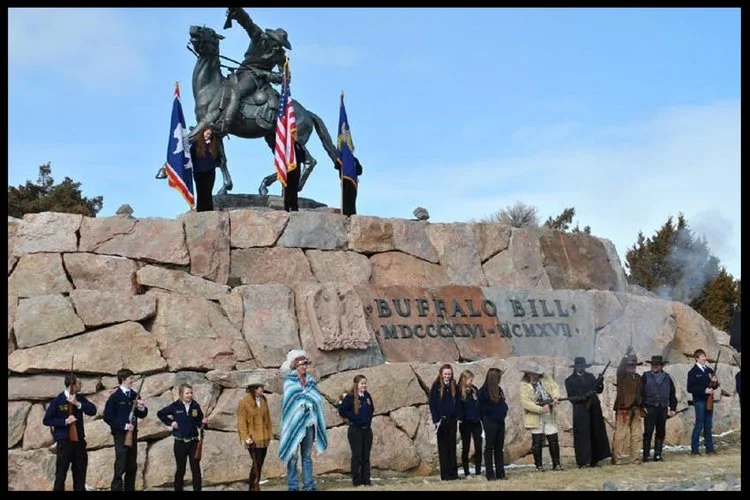 Annual (FFA) Wreath Laying Ceremony at the "Buffalo Bill - The Scout" Monument in Cody, Wyoming