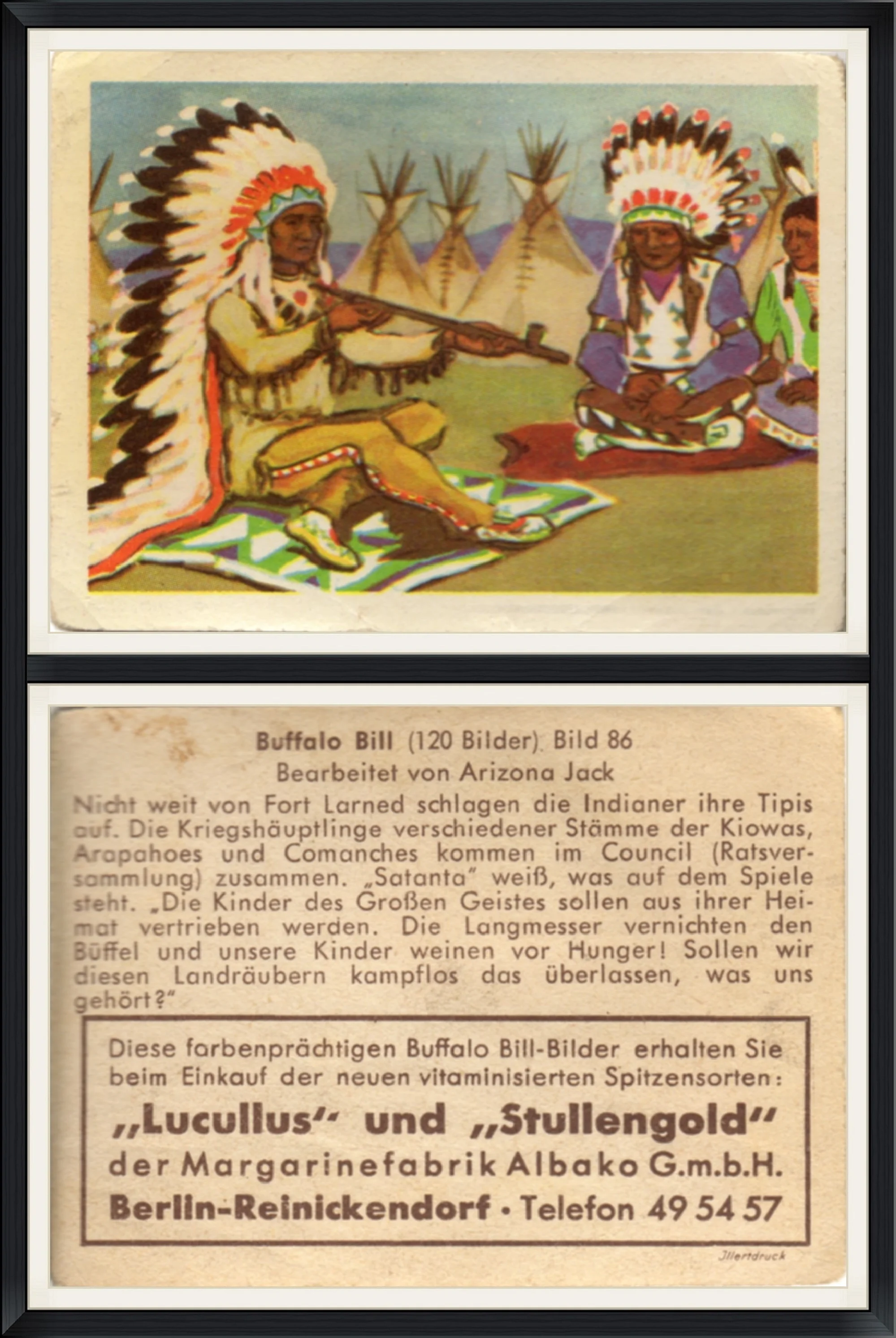 Buffalo Bill (120 Bilder) Bild 86 - Bearbeitet Von Arizona Jack - "Lucullus" and "Stullengold" - Trading Card