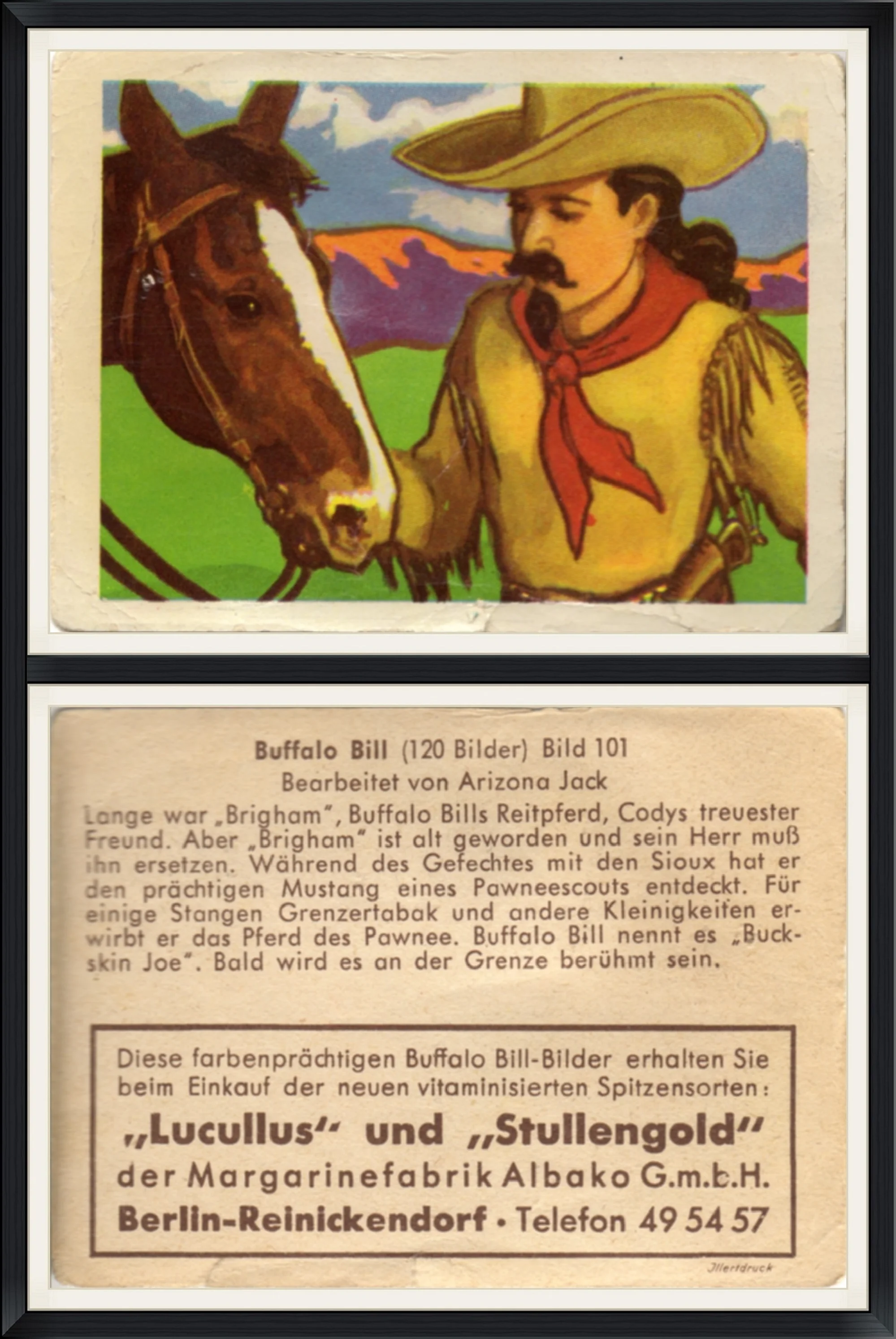 Buffalo Bill (120 Bilder) Bild 101 - Bearbeitet Von Arizona Jack - "Lucullus" and "Stullengold" - Trading Card