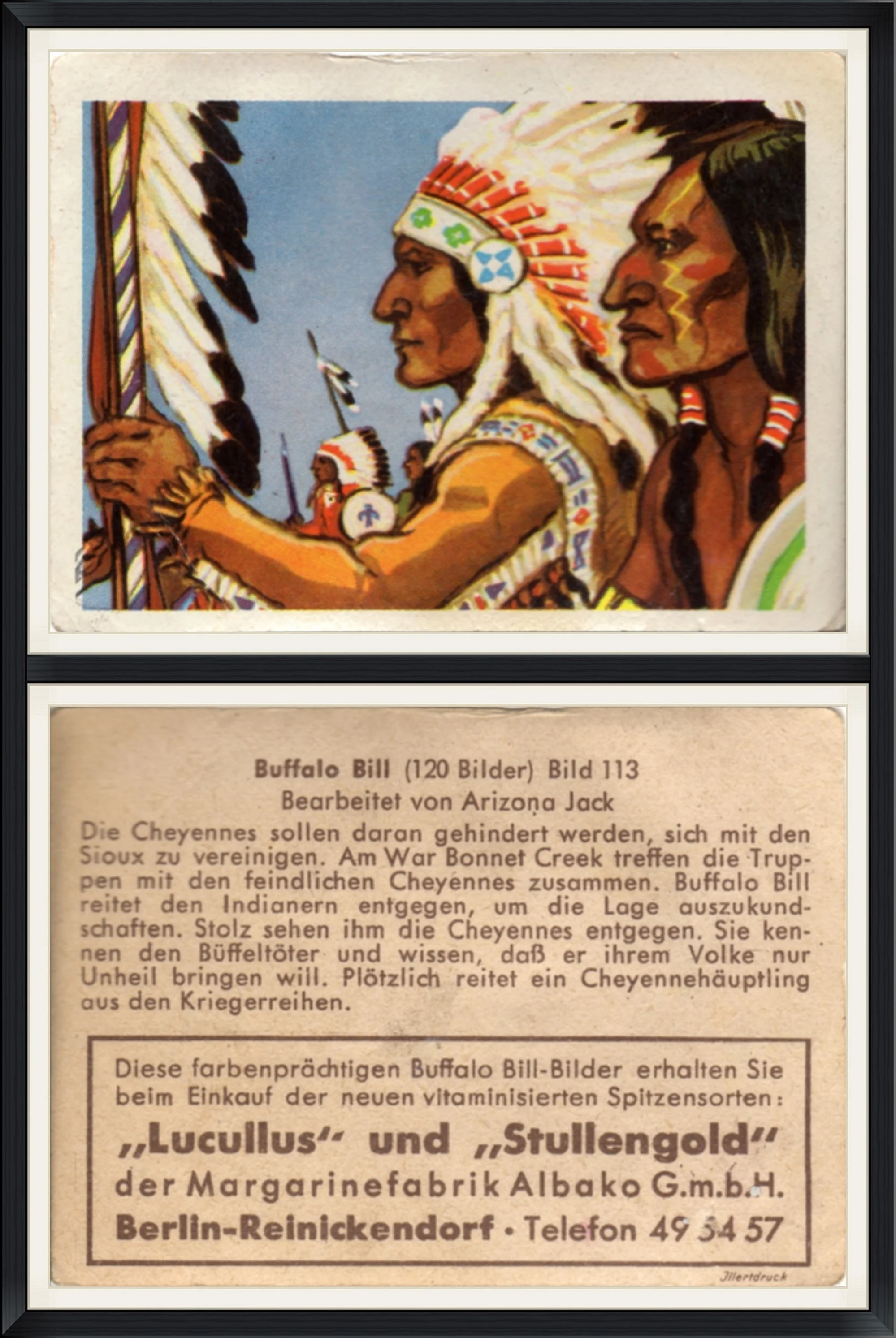 Buffalo Bill (120 Bilder) Bild 113 - Bearbeitet Von Arizona Jack - "Lucullus" and "Stullengold" - Trading Card