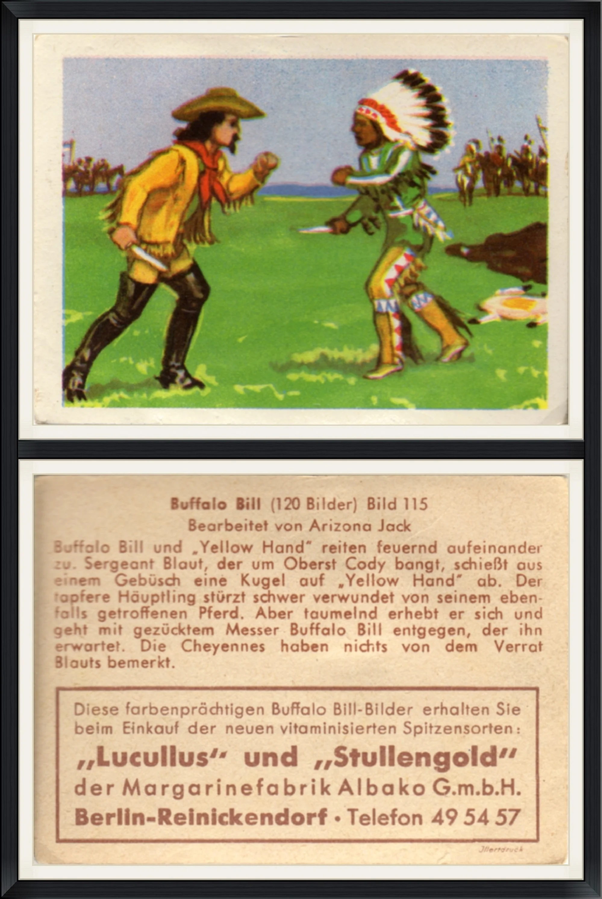 Buffalo Bill (120 Bilder) Bild 115 - Bearbeitet Von Arizona Jack - "Lucullus" and "Stullengold" - Trading Card