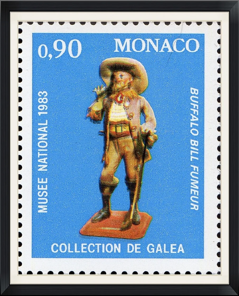 1983 - Buffalo Bill Fumeur - Musee National - Collection De Galea - Monaco - 0,90 Postage Stamp