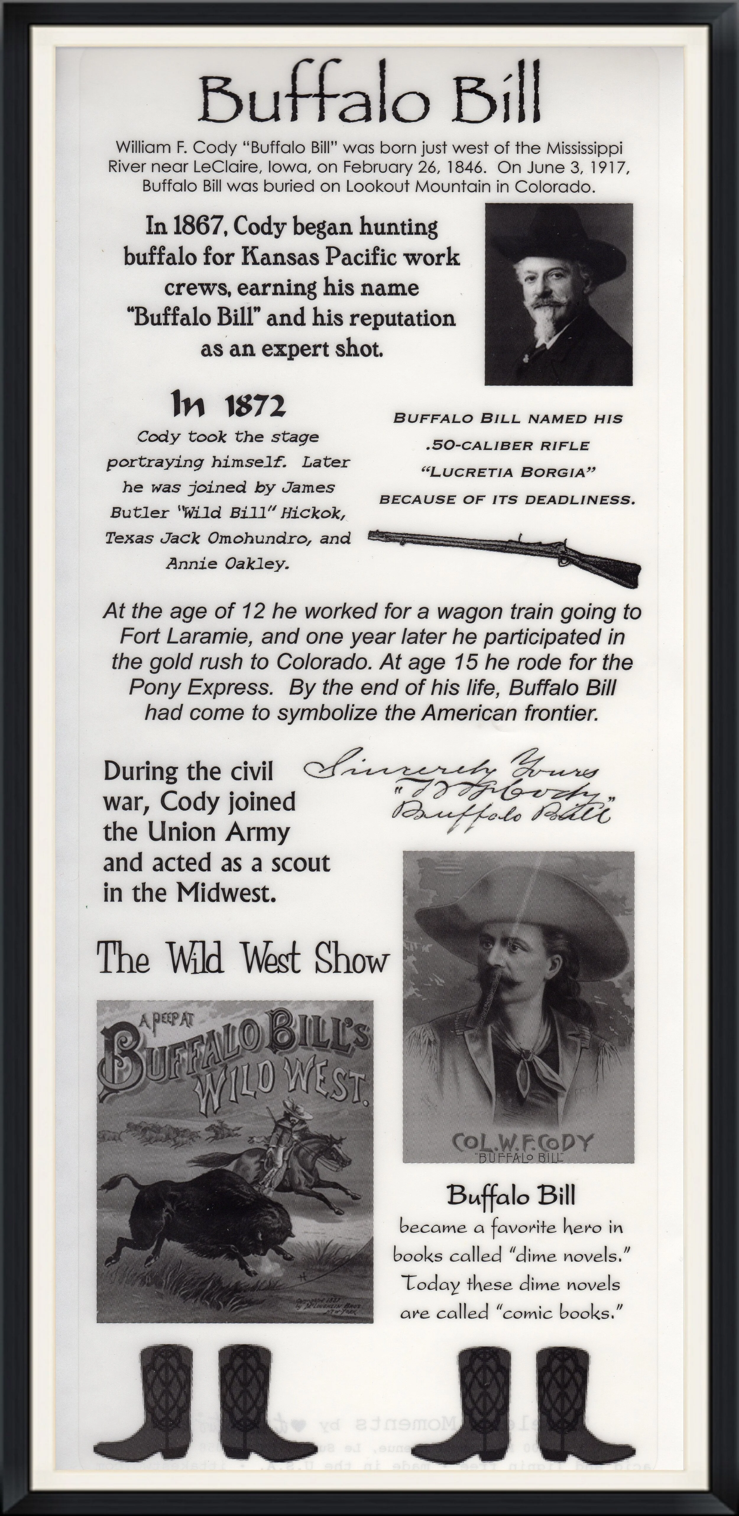 Buffalo Bill - Variety Page of Individual Stickers