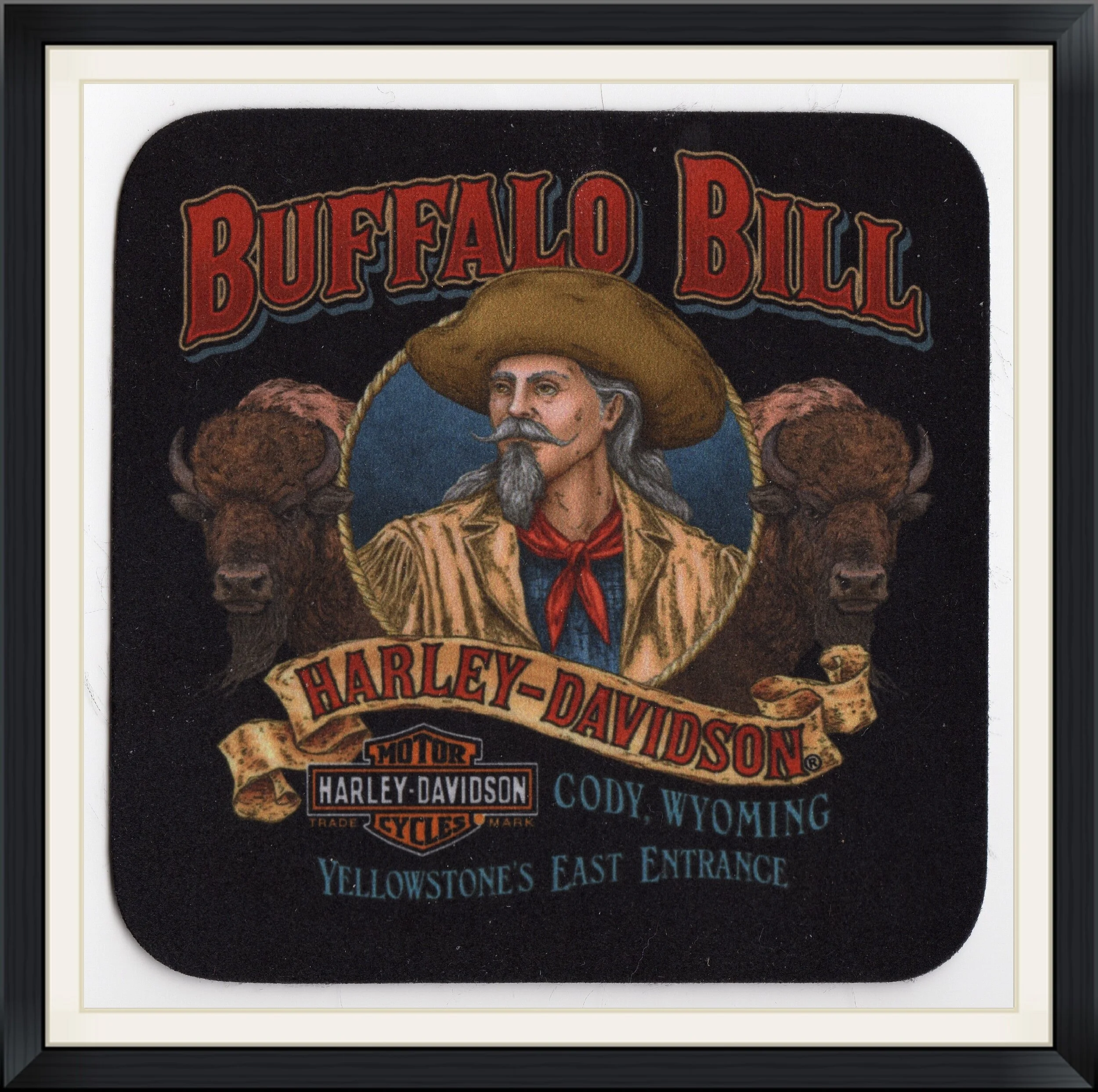 Buffalo Bill - Harley Davidson Motor Cycles - Cody, Wyoming - Yellowstone's East Entrance - Embroidered, Travel, Souvenir Patch