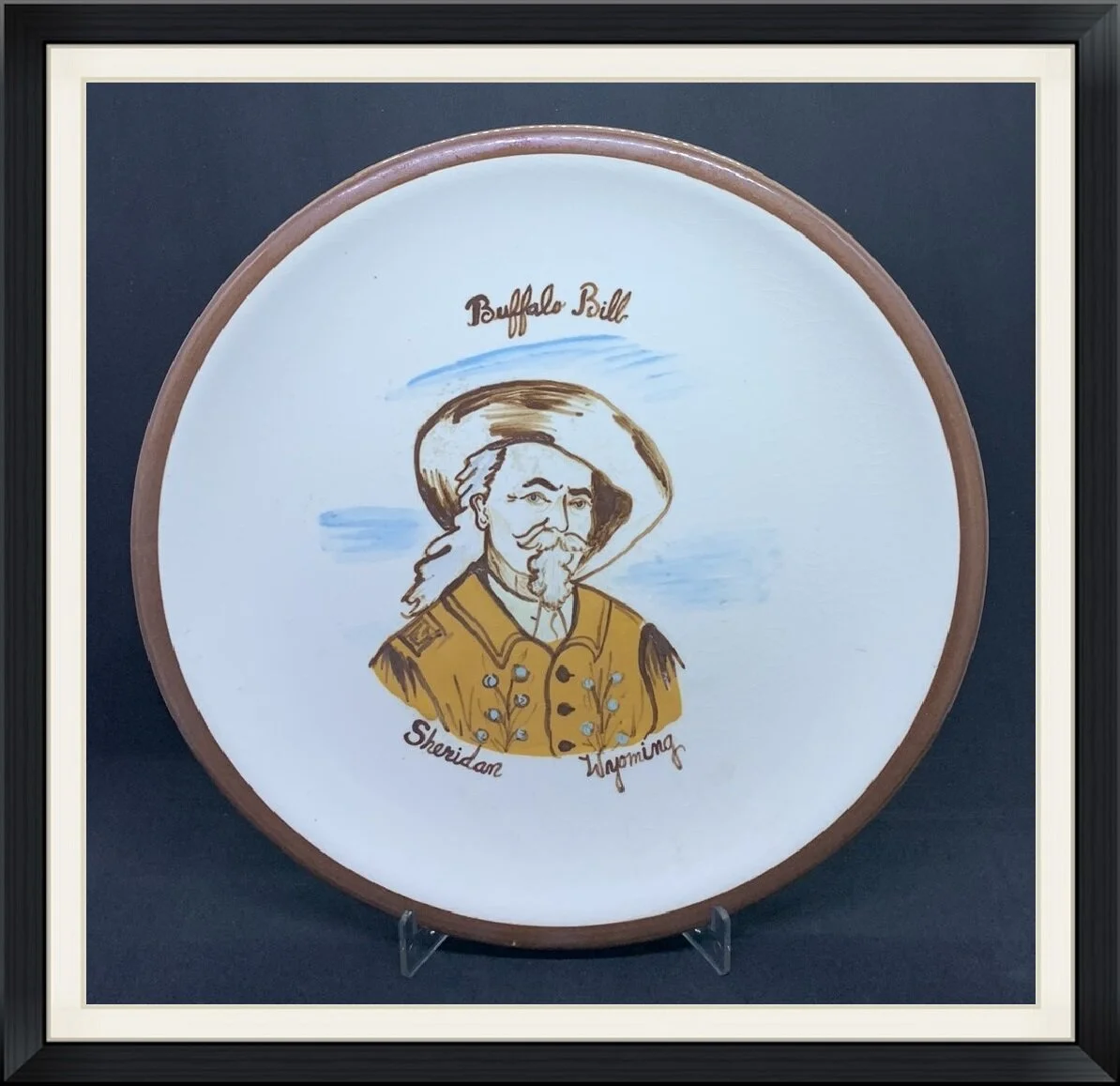 Custom Painted Buffalo Bill - Sheridan Wyoming - Decorative Plate