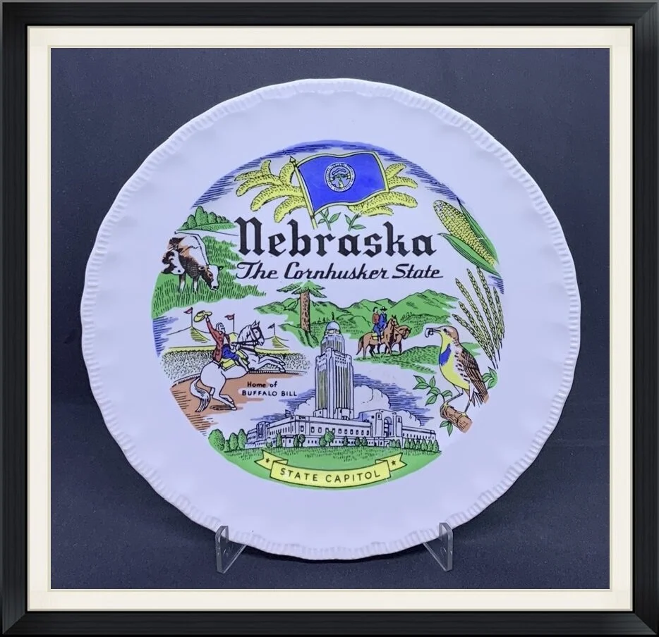 Nebraska, The Cornhusker State - Home of Buffalo Bill - Decorative Plate