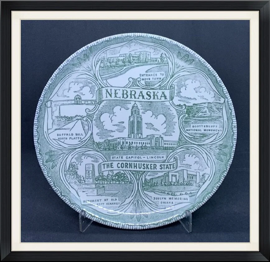 Nebraska, The Cornhusker State - Buffalo Bill, North Platte - Travel, Souvenir Plate