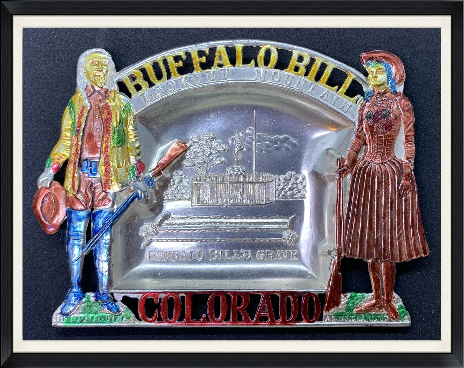 Buffalo Bill - Lookout Mountain, Colorado - Buffalo Bill's Grave - Buffalo Bill & Annie Oakley - Souvenir Ash Tray