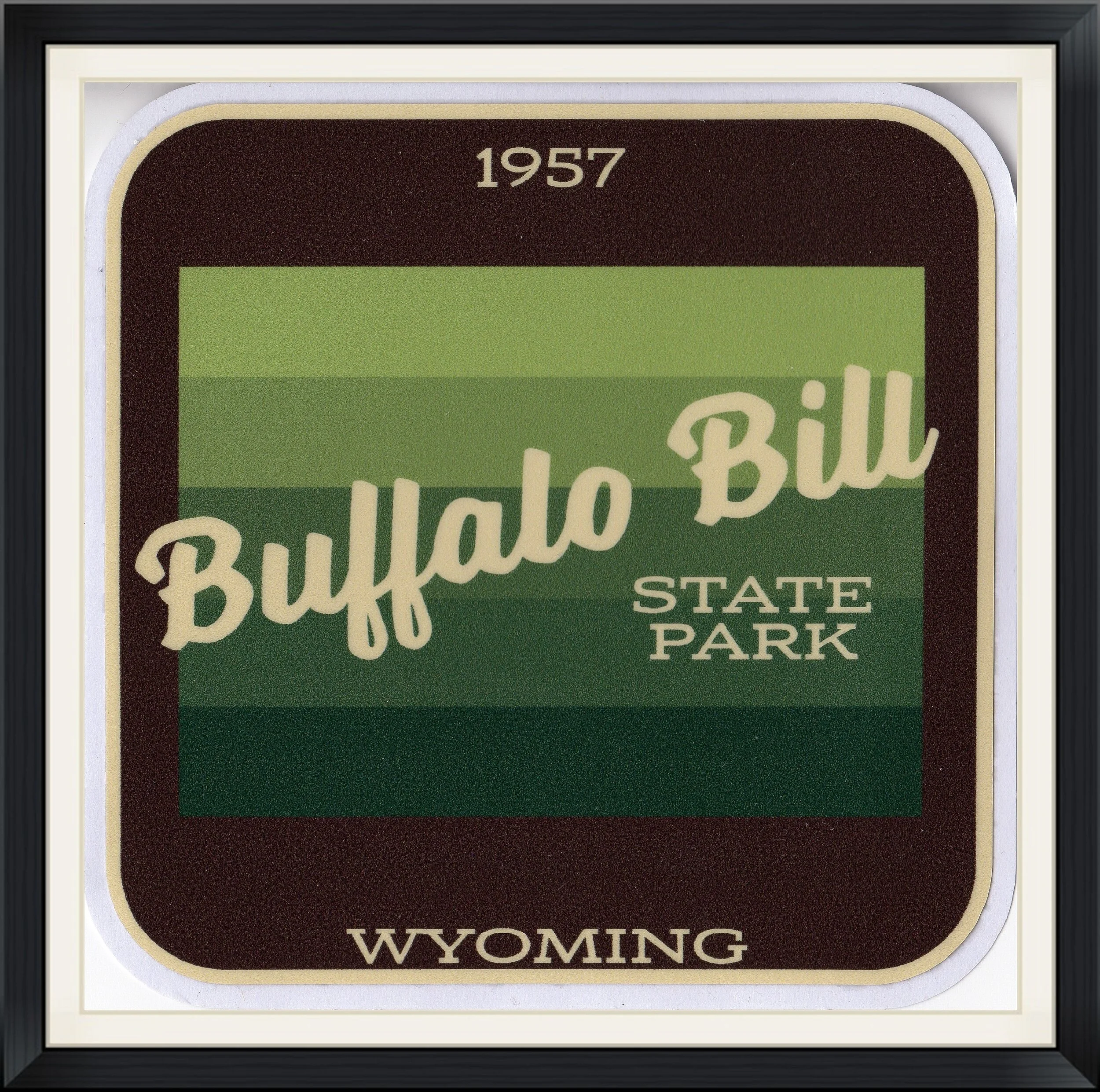 Buffalo Bill State Park - Wyoming - 1957 - Travel Sticker/Emblem