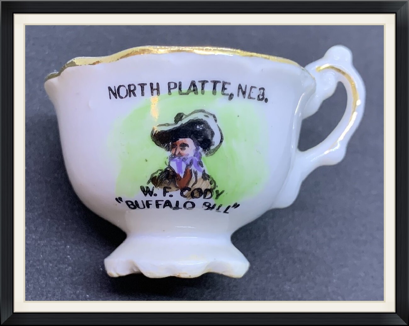 North Platte, Nebraska - W. F. Cody "Buffalo Bill" - Travel, Souvenir Tea Cup