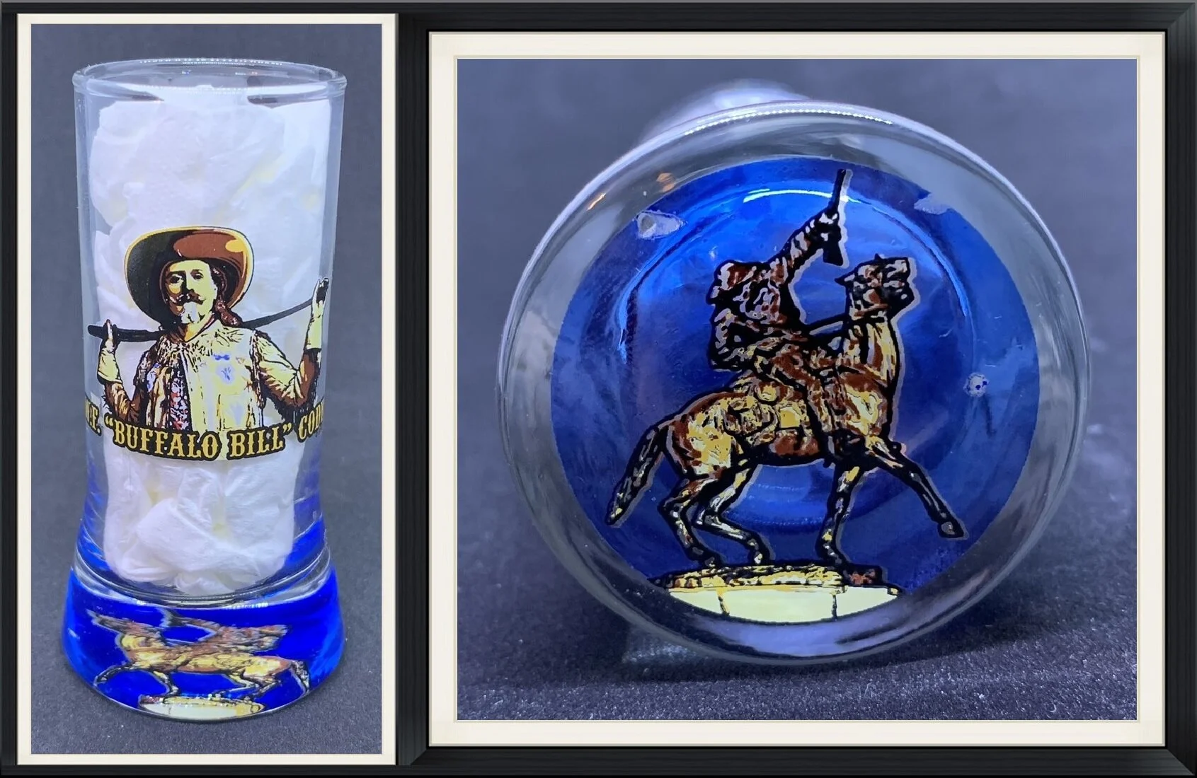 W. F. "Buffalo Bill" Cody - The Scout - Cody, Wyoming - Travel, Souvenir Shot/Shooter Glass