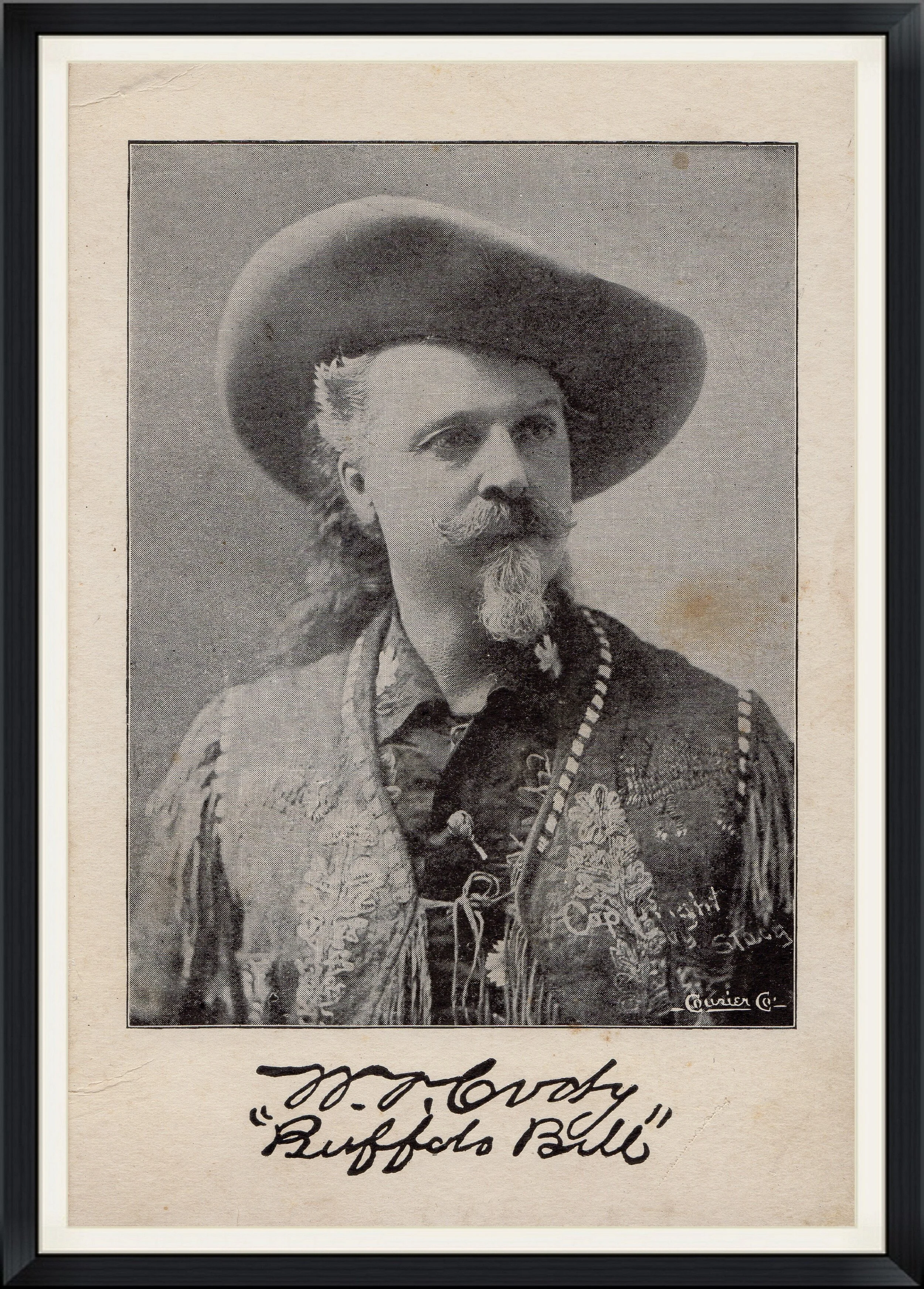 W. F. Cody "Buffalo Bill" Facsimile Autograph/Signature and Photo