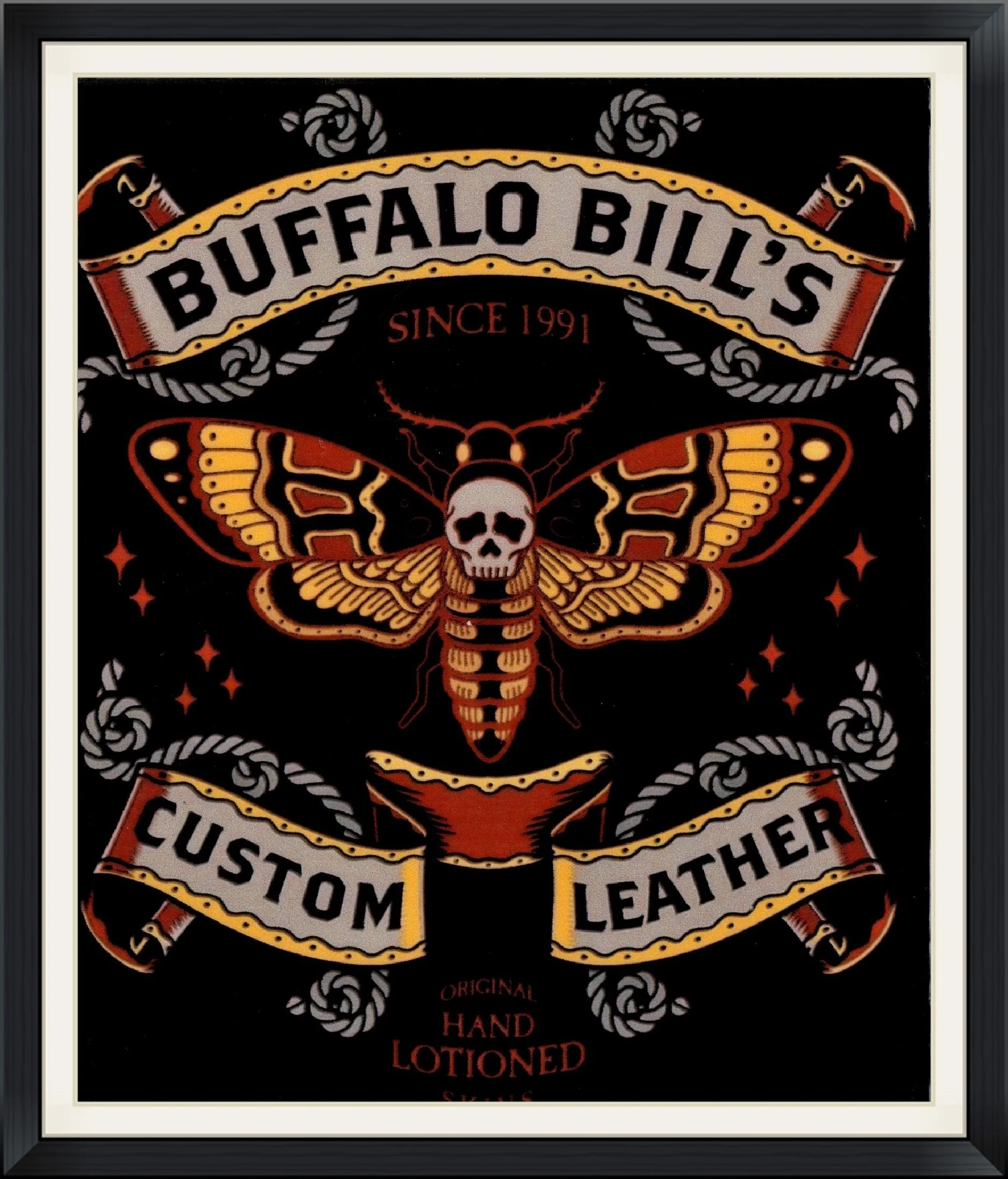 Buffalo Bill's Custom Leather - Original Hand Lotioned Skins - Since 1991 - Sticker