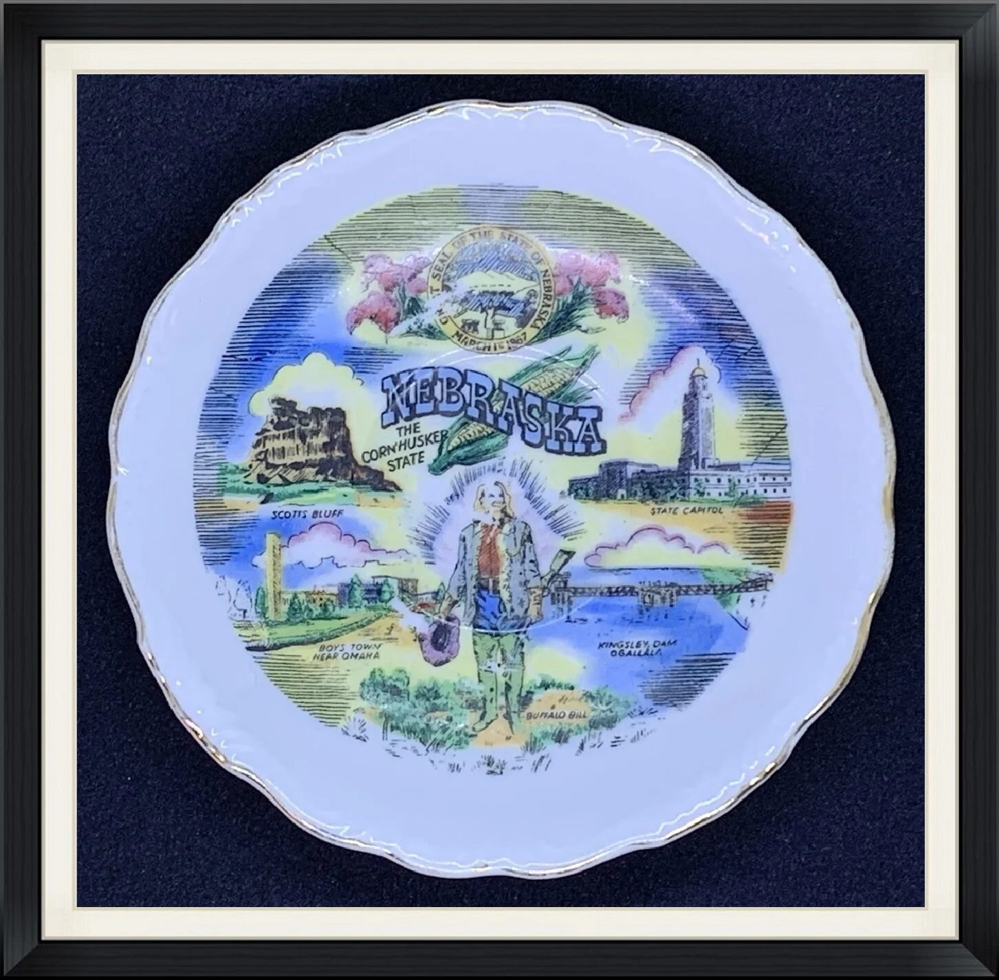 Buffalo Bill - Nebraska, The Cornhusker State - Decorative Collector's Plate