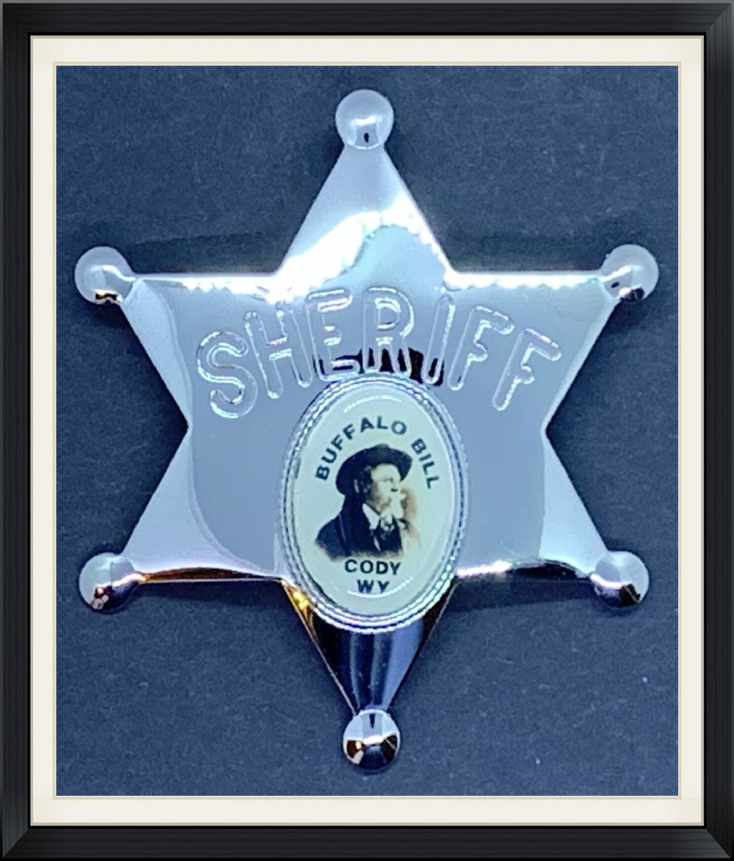 Sheriff - Buffalo Bill - Cody, WY - Made in USA - Silver, Metal, Pinback, Star Badge