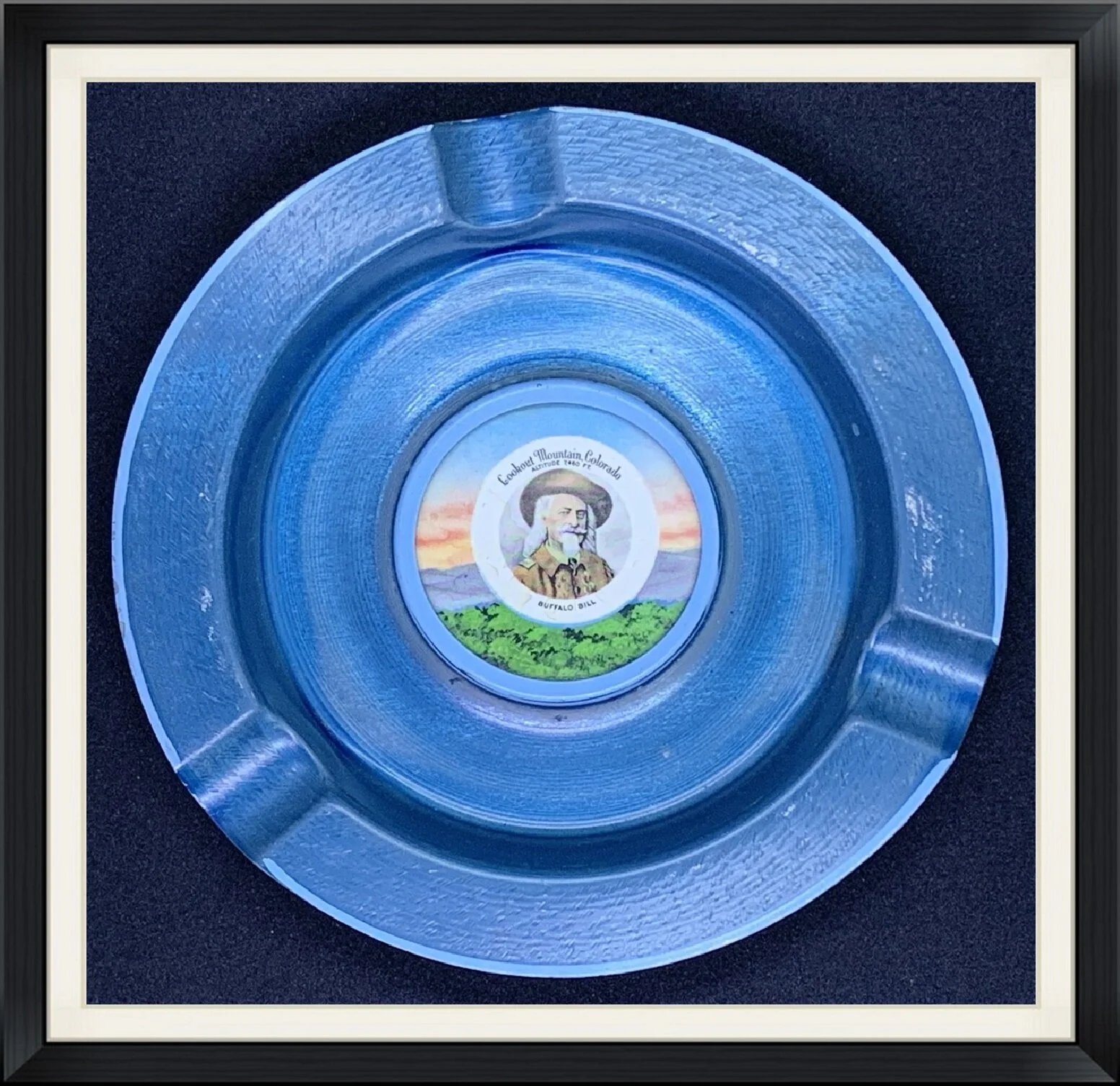 Lookout Mountain, Colorado - Altitude 7,460 ft. - Buffalo Bill - Souvenir Cigarette Ashtray