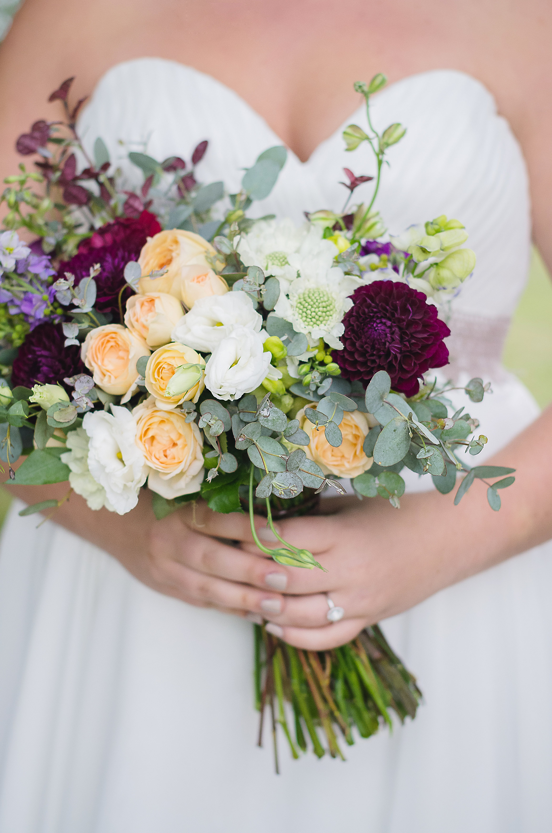 Beautiful Bridal Bouquet by Rhosyn Floral captured by Let There Be Light Photography