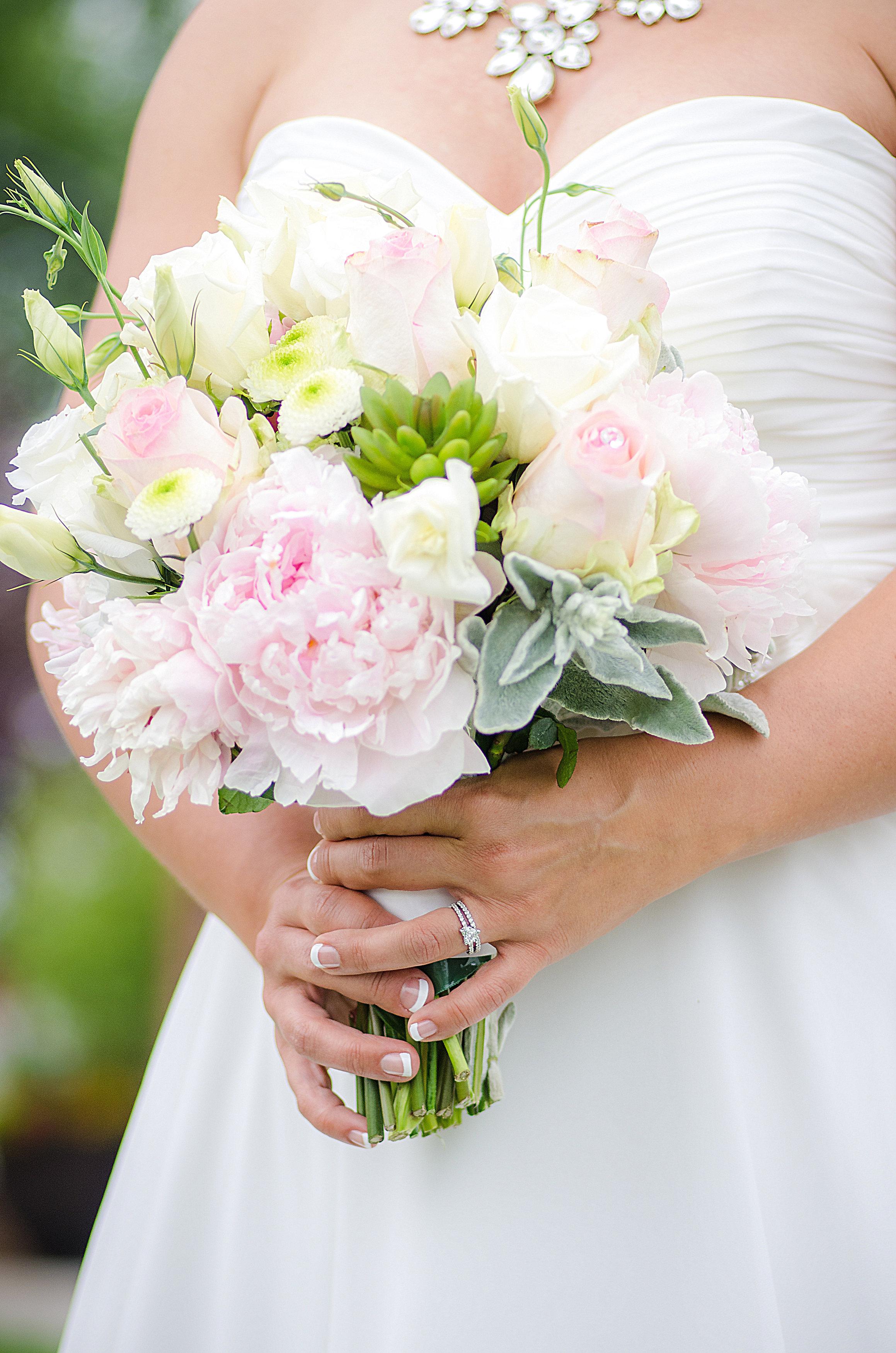 Pink Peony Bridal Bouquet captured by Let There Be Light Photography Olds Alberta