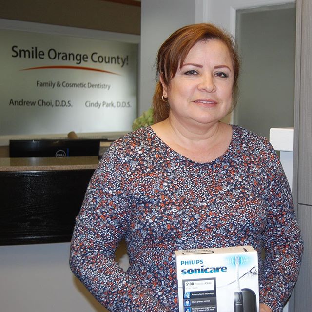 Here&rsquo;s our April raffle winner! Thank you for continued trust in our office! 
#smileorangecounty #smile #ocdentist #cosmeticdentist #generaldentist #missionviejo #springcontest #winner #sonicare #andrewchoidds #cindyparkdds