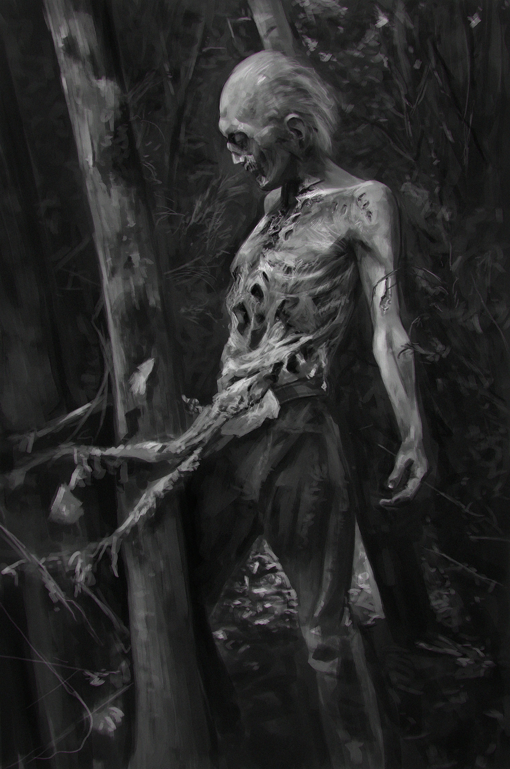 zombie in the woods