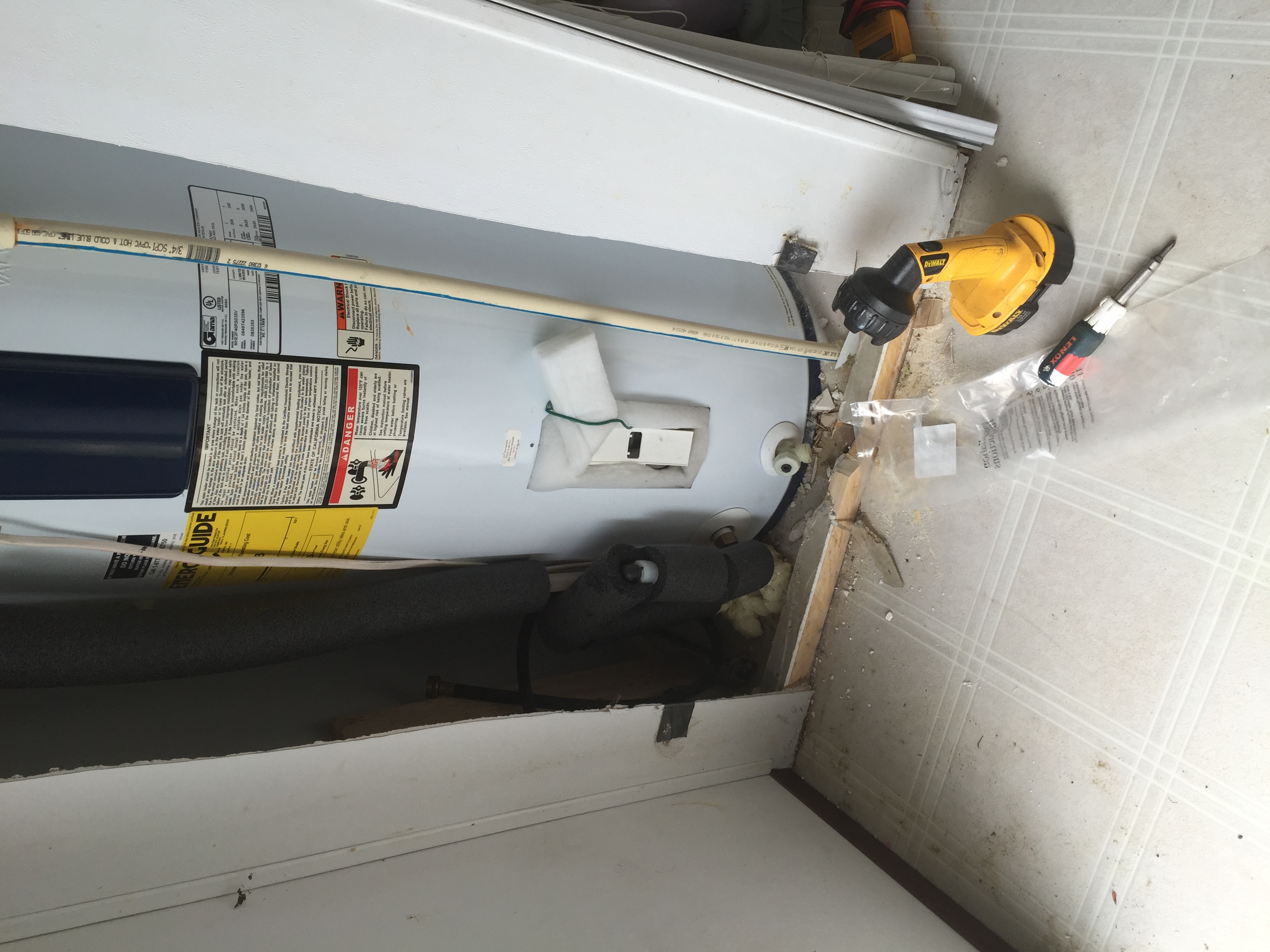 It made a bit of a mess draining the hot water heater, but had to be done.