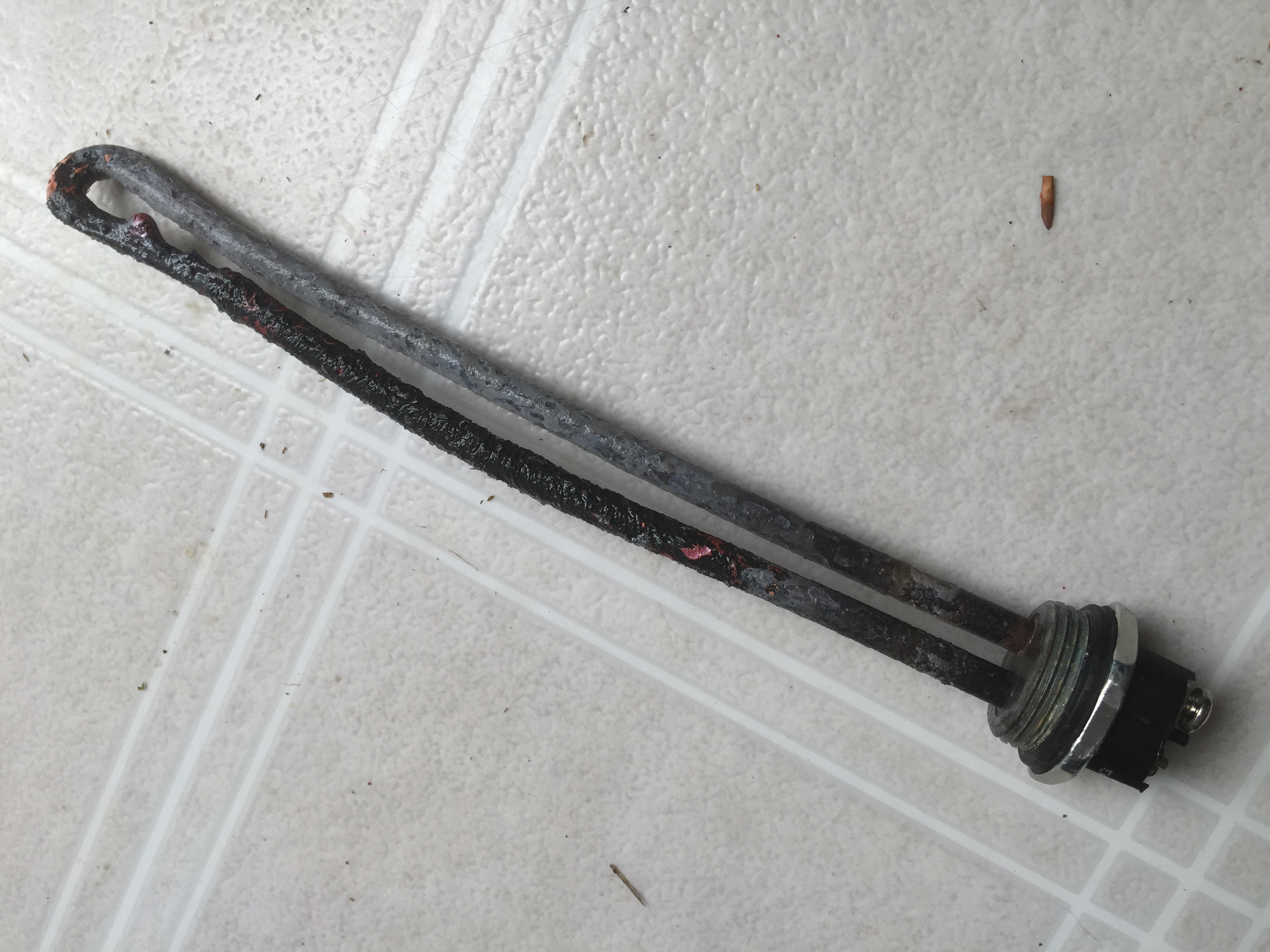 This photo of the old heating element shows that it did in fact require replacement.