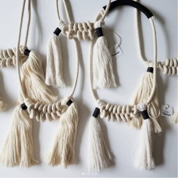Picture taken from: https://www.instagram.com/nodum.us/?hl=en Nodum | Handcrafted jewelry and art pieces made from environmentally safe products (and okay, she is technically from San Antonio, Tx) | Her necklaces are really captivating and seem like they can accentuate any outfit! I hadn't seen this particular style of necklaces before and I think I fell in love. I like that they reflect cultural values from Mexico- I need one ASAP.