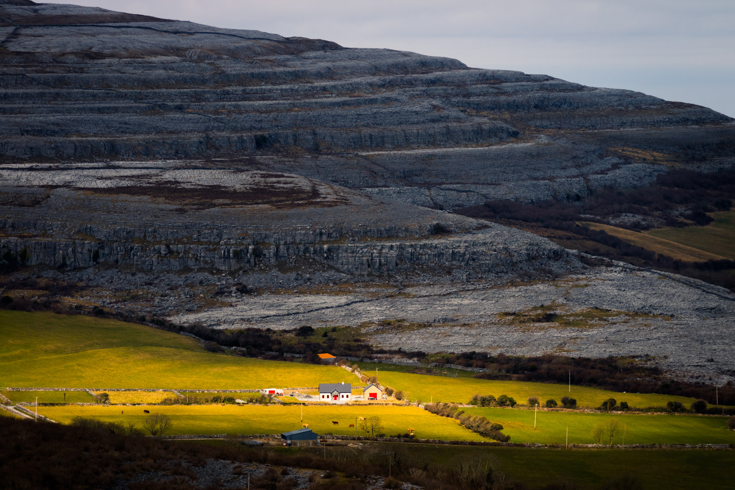  Our car broke down at the top of a place locally known as Corkscrew Hill. We had this view of The Burren while we waited 3 hours for assistance. 