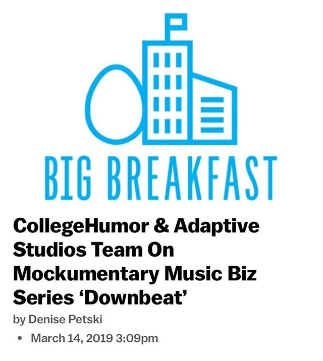 We&rsquo;re so excited to have teamed up with @collegehumor and @adaptivestudios on our new mockumentary series &ldquo;Downbeat.&rdquo; Check it out on CollegeHumor&rsquo;s YouTube channel, premiering March 24th!!
Link to article in our bio!