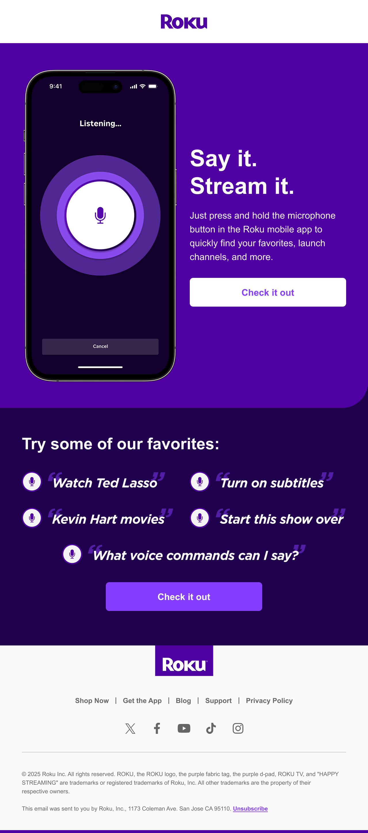 Email 7B: App Voice Search