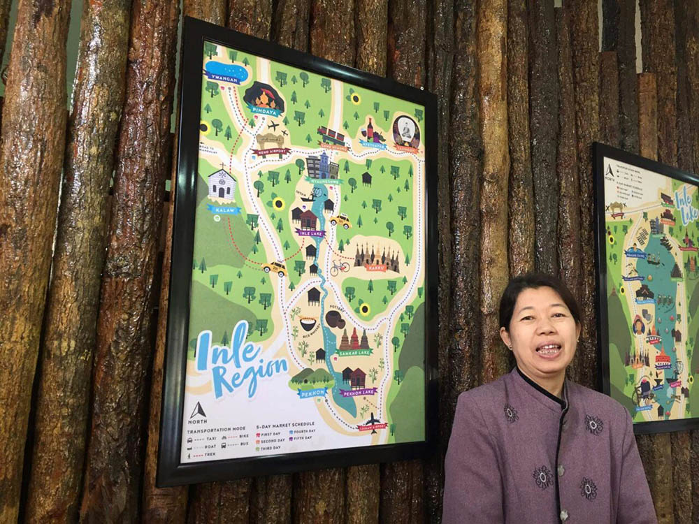 The lady was so happy and even decided to hang the map on the wall to showcase it :)