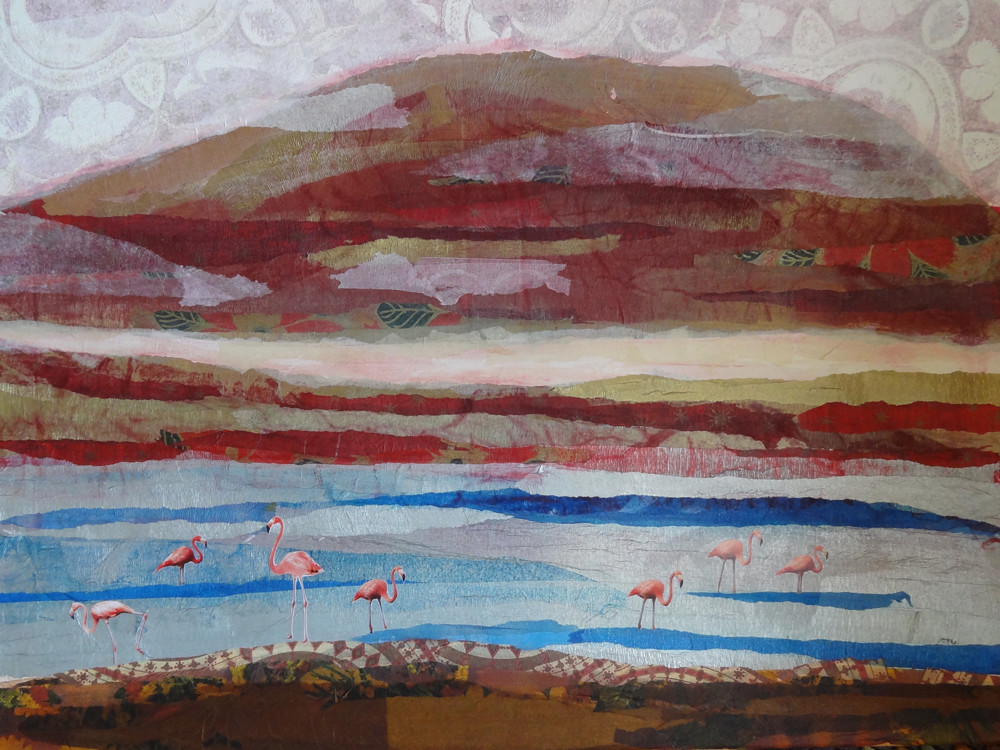 Chille Flamingo dessert_collage on canvas_80×60cm_2016.jpg