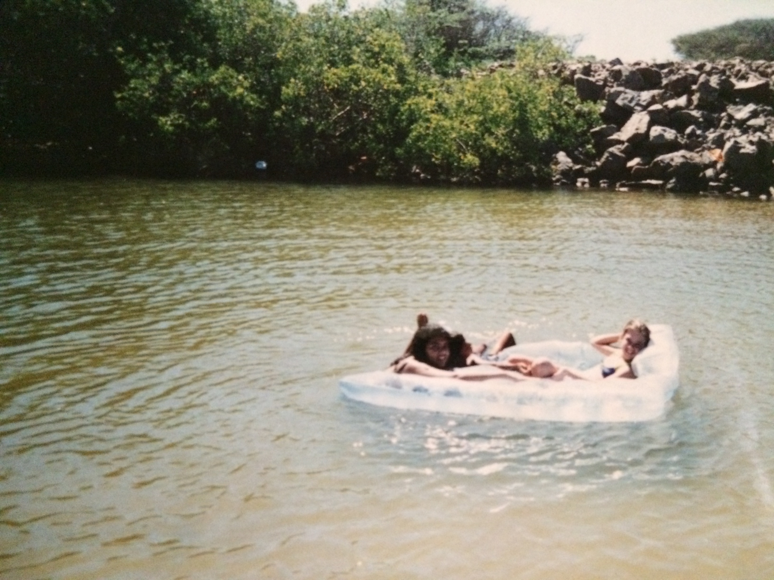 My friends and our infamous raft. That's me on the right.