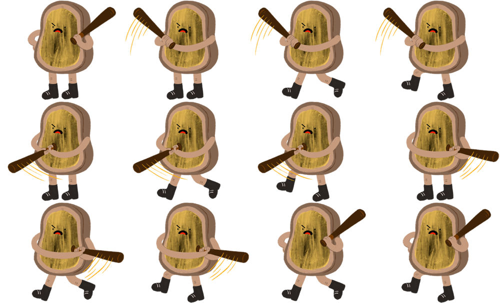Player 2 - Vegemite Toast Sprites