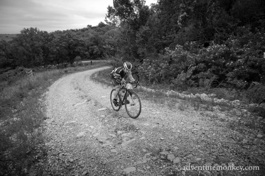 Not me, but you get the idea of the terrain and the climbs. 
