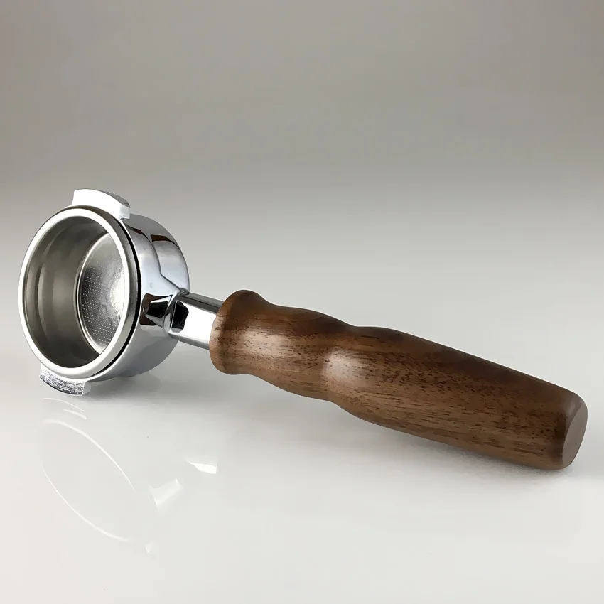 Portafilter Bottomless Walnut Wood 