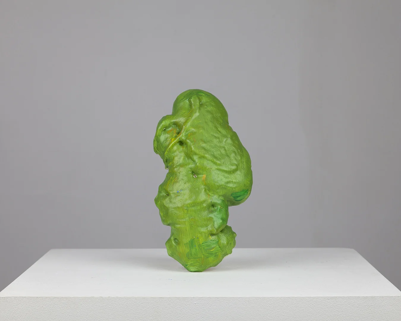 Light green expanding foam paint gesture (mother and child collided) from the series complex single strokes and multiple strokes