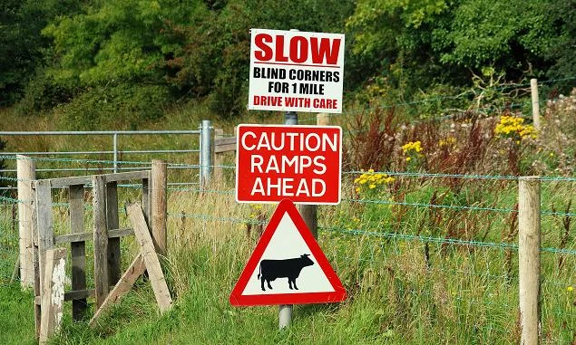 Image credit: Albert Bridge / Road signs near Downpatrick, from Wikimedia Commons