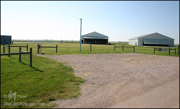 Wall Airport's Short Term Parking and Main Gate.