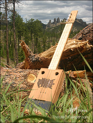 The first 3-string Cigar Box guitar I built.