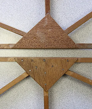Building a gusseted wood rib can lead a new builder into a rabbit hole of opinions. How big should the gussets be? What shape? Should they be nailed? If nails are used, should thy be removed after the glue dries? Are staples better than nails? What kind of glue?