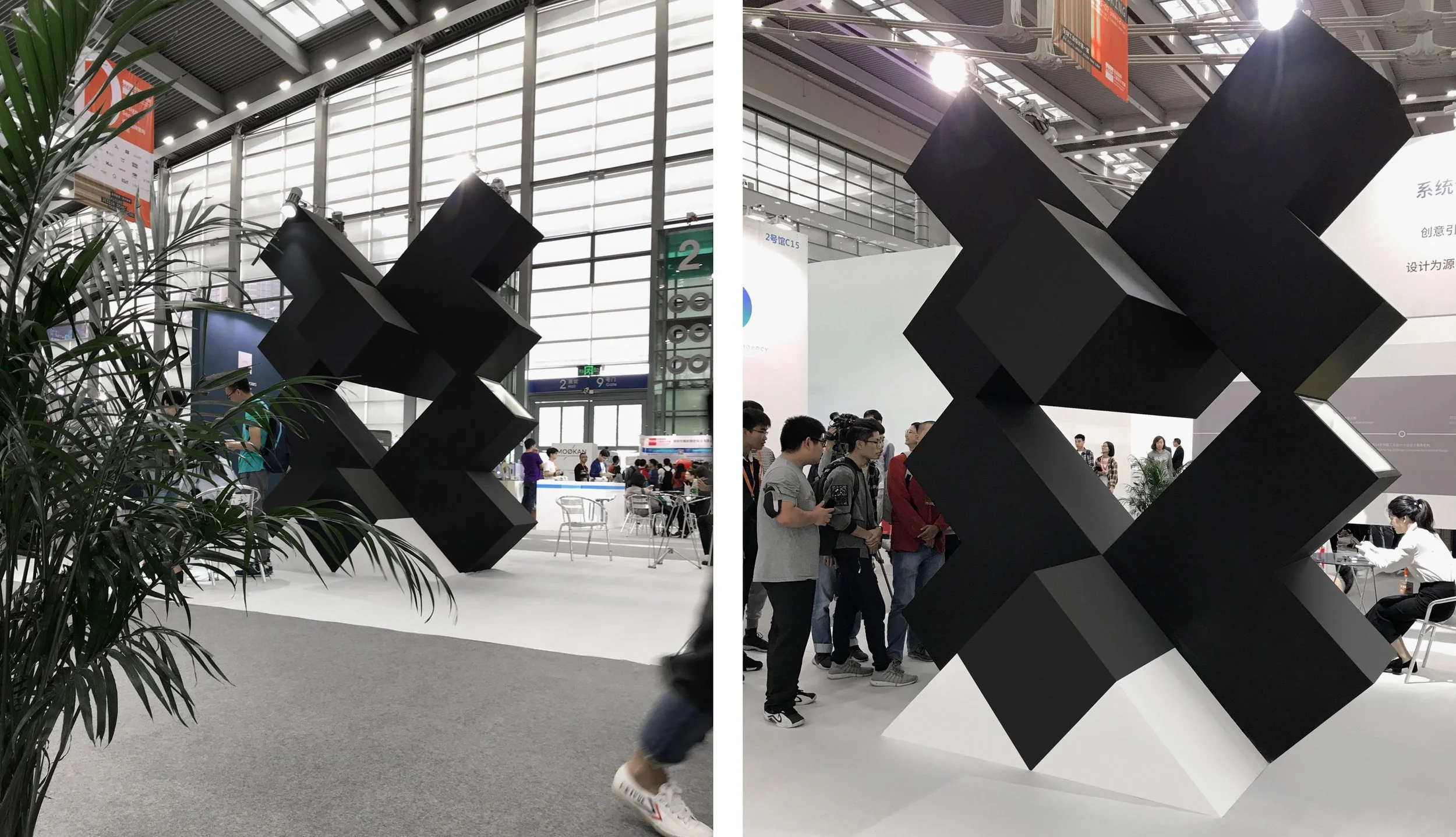 The iconic shape of the InstruMMents stand was at the center of attention in SZIDF-2017 show (Shenzhen, China).