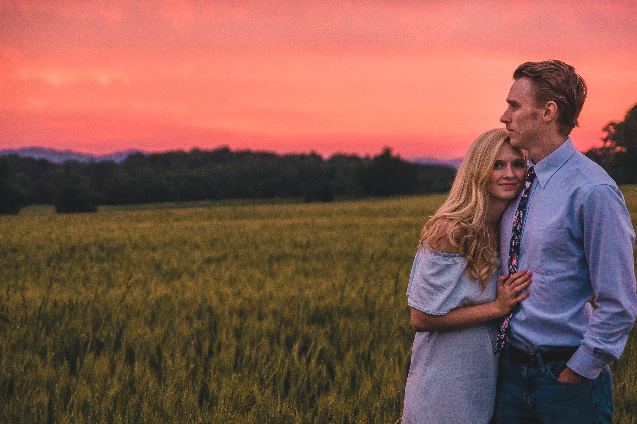 Laura & Trevor's Sunset Engagement Session at the Peaks of Otter | Lynchburg Wedding Photographers in Moneta, VA
