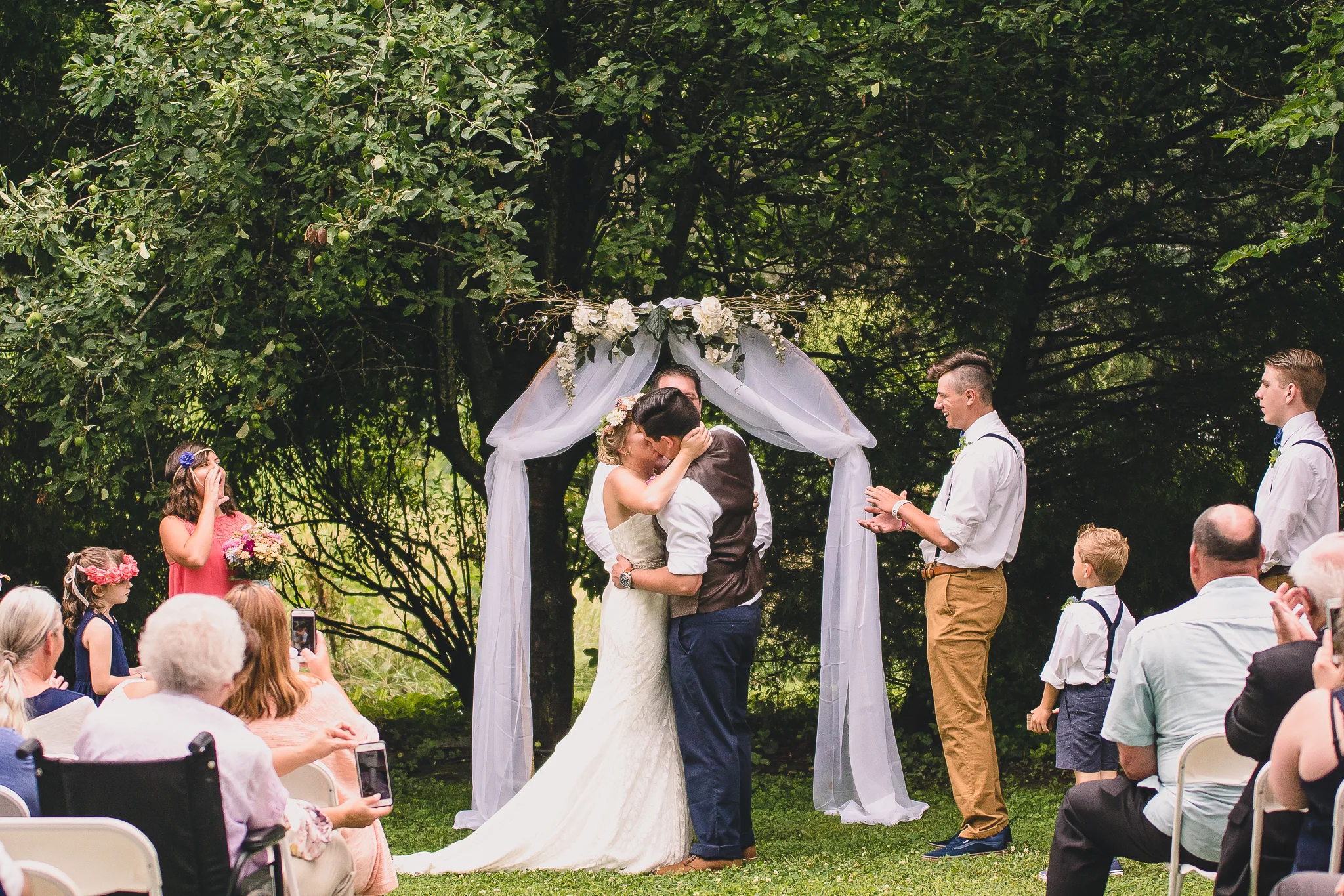 Josh &amp; Tabby's Intimate Backyard Wedding, Pt. III: The Ceremony | Lynchburg Wedding Photographers in Gretna, VA